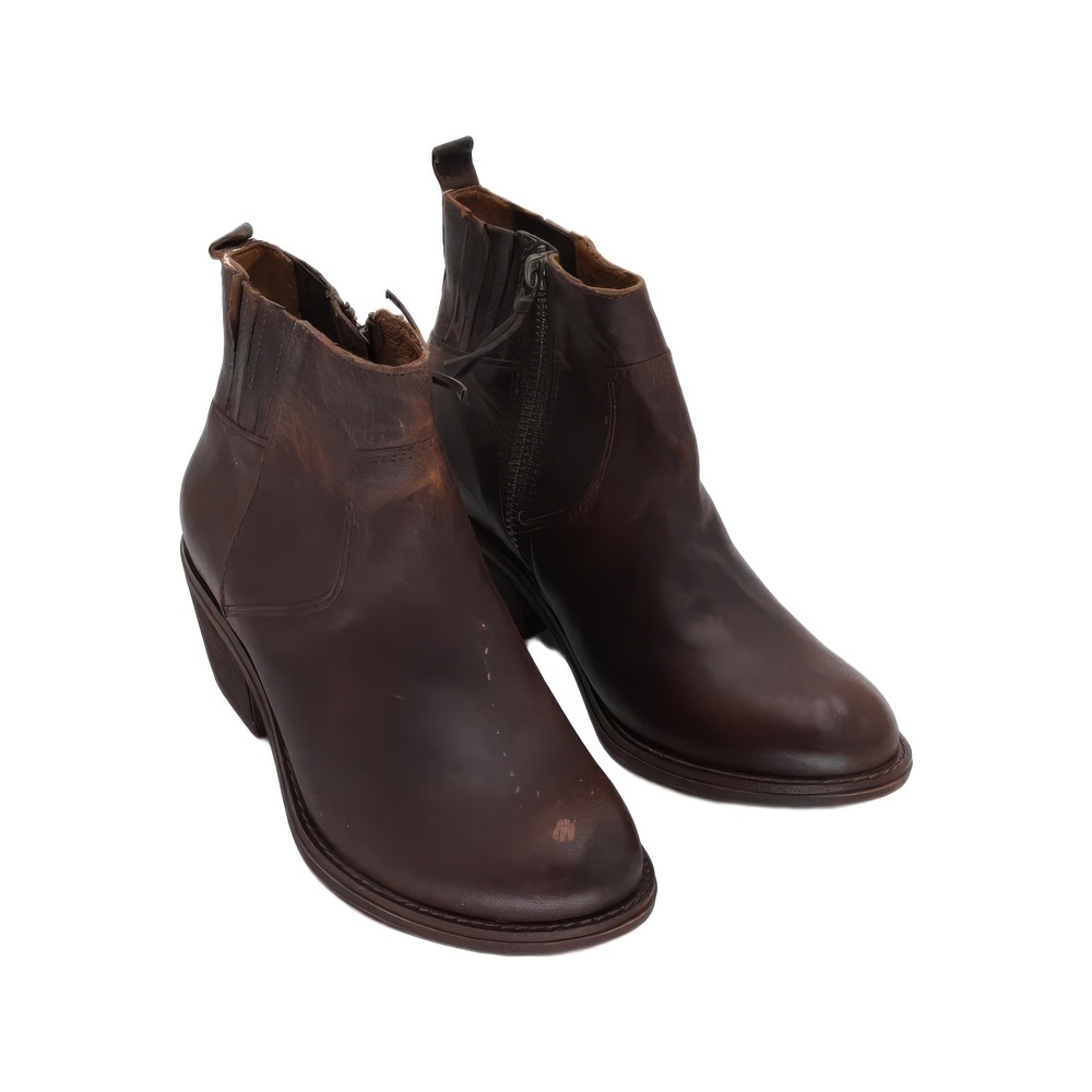 Sofft Ardmore Womens Dark Luggage Leather Ankle Boots Size 6.5